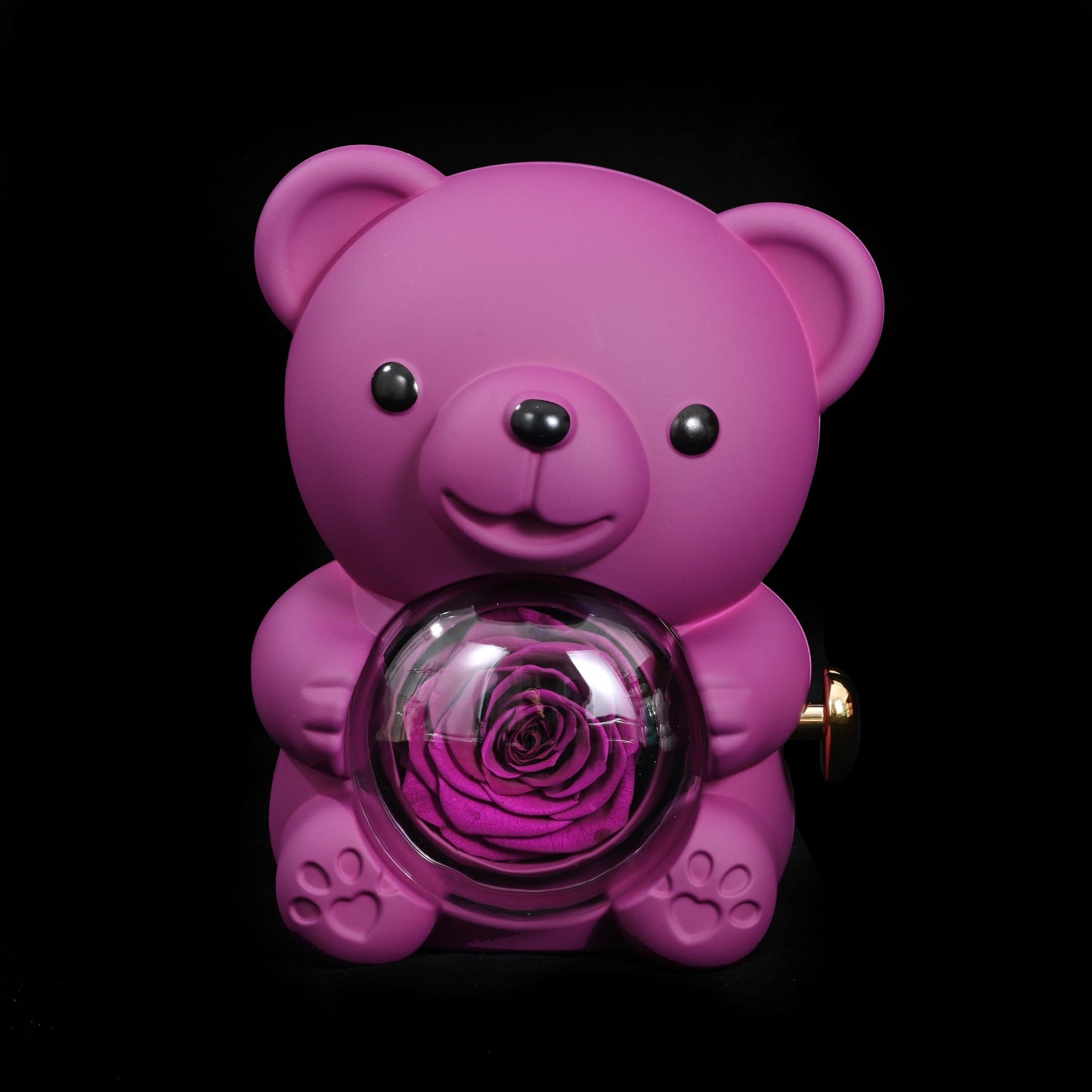 Rosenbär mit Ewiger Rose – Gravierte Halskette