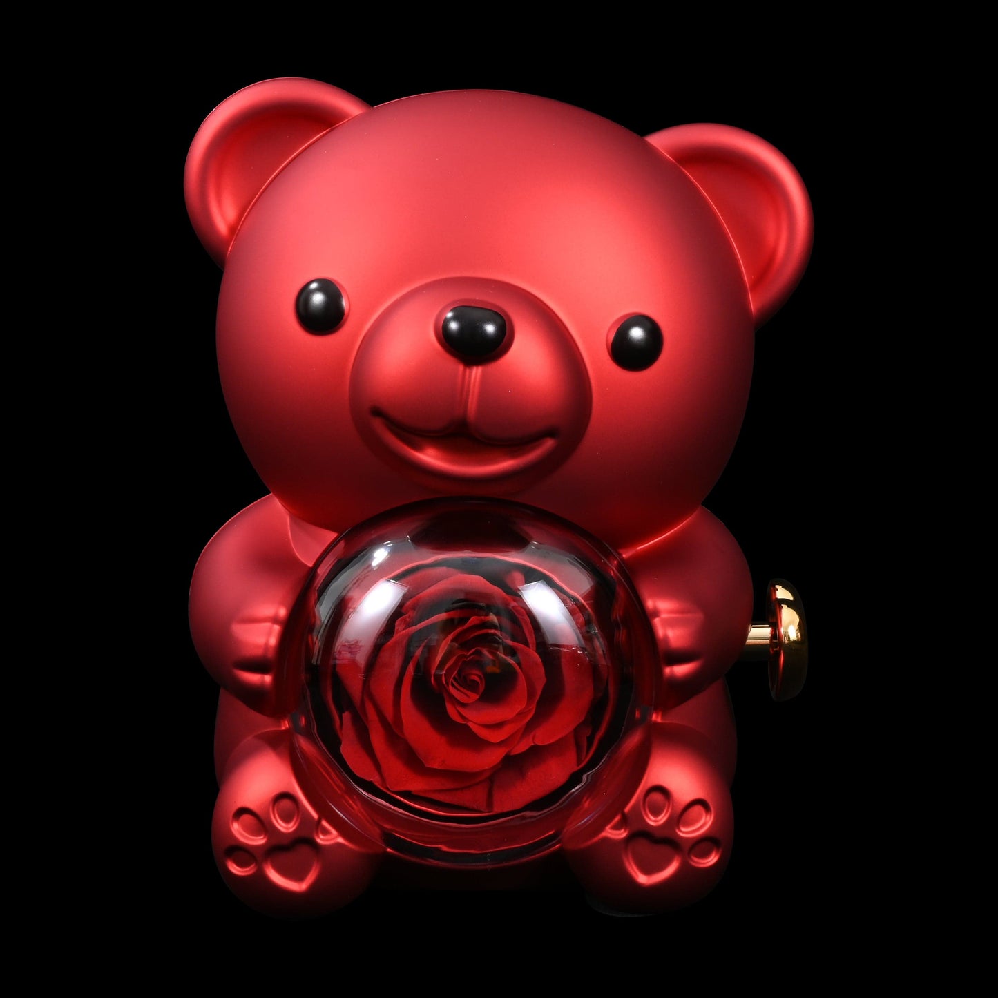 Rosenbär mit Ewiger Rose – Gravierte Halskette